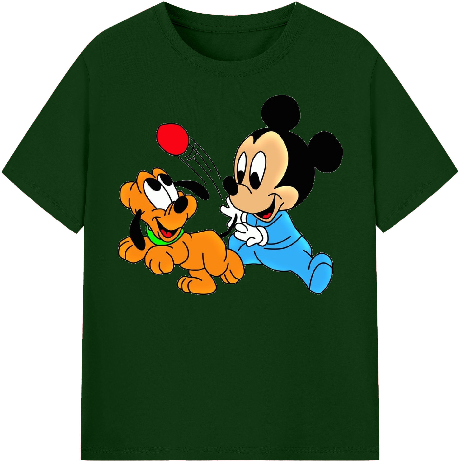 （画像用） ミッキーマウス Mickey Mouse 綿100％半袖Tシャツ（フロントプリント）